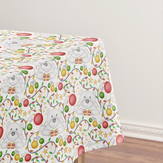 Festliche Polar Bären Weihnachtsfeiertag Tischdecke (Beispiel)