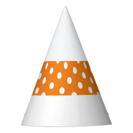 Festliche Polka Dots Bright Orange Streifen auf We Partyhütchen