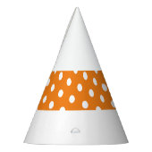 Festliche Polka Dots Bright Orange Streifen auf We Partyhütchen (Links)
