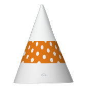 Festliche Polka Dots Bright Orange Streifen auf We Partyhütchen (Rechts)