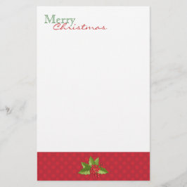 Festliche Polka Dots und Weihnachtsgeschichten Briefpapier