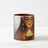 Festliche Priesterin mit Tasse (Zentrum)