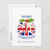 Festliche Pudding BRITISH UNION JACK Weihnachten Postkarte (Vorne/Hinten)