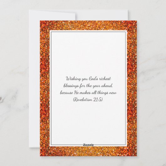 Festliche Pudding mit Orange GLITZER Weihnachten (Rückseite)