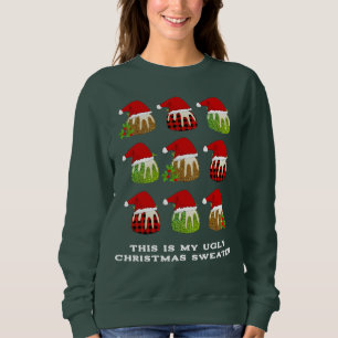 Festliche Puddings Ugly Weihnachten Sweatshirt