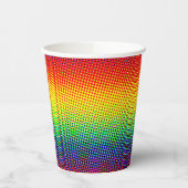 Festliche Punkte Regenbogen Cool fröhlicher Spaß f Pappbecher (Links)