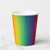 Festliche Punkte Regenbogen Cool fröhlicher Spaß f Pappbecher (Rückseite)
