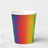 Festliche Punkte Regenbogen Cool fröhlicher Spaß f Pappbecher (Links)