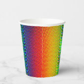 Festliche Punkte Regenbogen Cool fröhlicher Spaß f Pappbecher (Rechts)