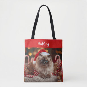 Festliche Ragdoll-Katze Weihnachten Personalisiert Tasche