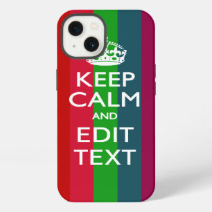 Festliche Regenbogenstreifen Keep Calm mit Ihrem T iPhone 13 Hülle
