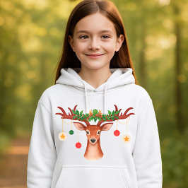 Festliche Rentiere mit Ornament Antler - Weihnacht Hoodie