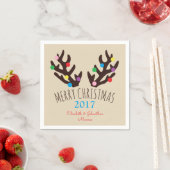 Festliche Rentierfäule, Weihnachten Napkin Serviette (Beispiel)