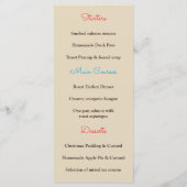 Festliche Rentierfäule, Weihnachts-Party Menükarte (Rückseite)