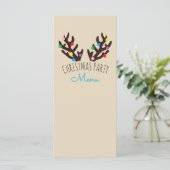 Festliche Rentierfäule, Weihnachts-Party Menükarte (Stehend Vorderseite)