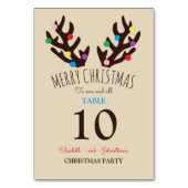 Festliche Rentierfäule, Weihnachts-Tischnummer Tischnummer (Rückseite)