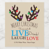 Festliche Rentierfäule, Weihnachtsweinstube Weinetikett (Einzelnes Label)