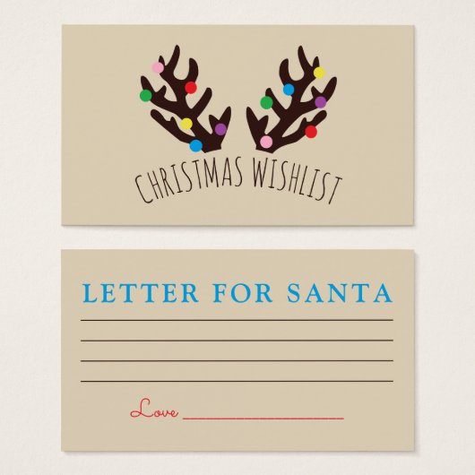 Festliche Rentierfäule, Weihnachtswishlist (Vorne & Hinten)