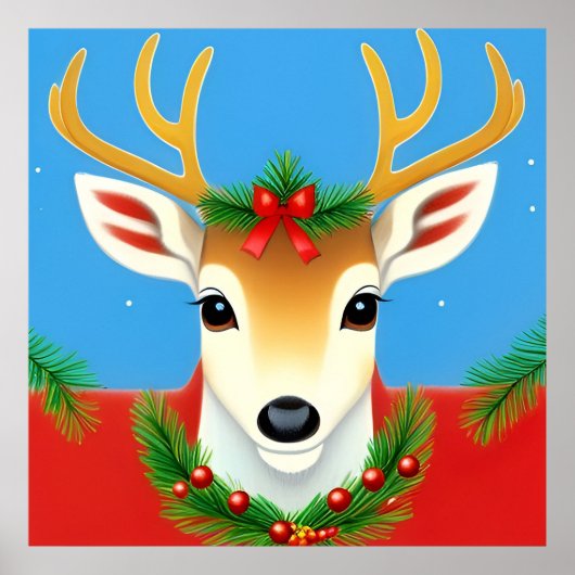 Festliche Rentierfeier mit Festspielhaus Poster (Vorne)