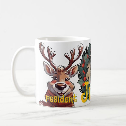 Festliche Rentiertiere Kaffeetasse (Links)