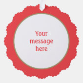 festliche Retro-Jahrgang Weihnachtsmädchen hinzufü Ornament Karte (Rückseite)