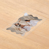 Festliche Retro Wavy Frame Fotokarte Acryleinladungen (Ablage )