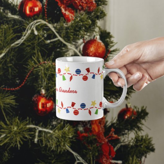Festliche Retro Weihnachtsschmuck bewahren Kaffeetasse