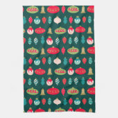 Festliche Retro Weihnachtsschmuck Mittelalter Jahr Geschirrtuch (Vertikal)