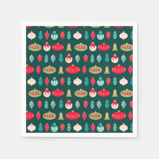 Festliche Retro Weihnachtsschmuck Mittelalter Jahr Serviette (Vorderseite)