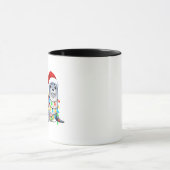 Festliche Robbe bedeckt mit Weihnachtslichtern Tasse (Zentrum)