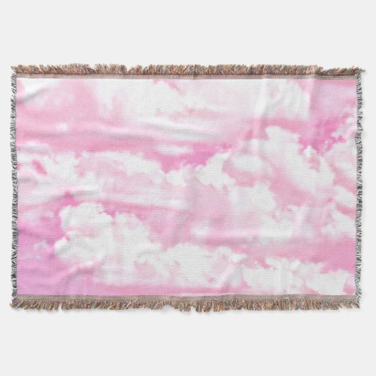 Festliche rosa Rosenwolken Decke (Vorderseite)