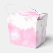 Festliche rosa Rosenwolken Geschenkschachtel (Rückseite)
