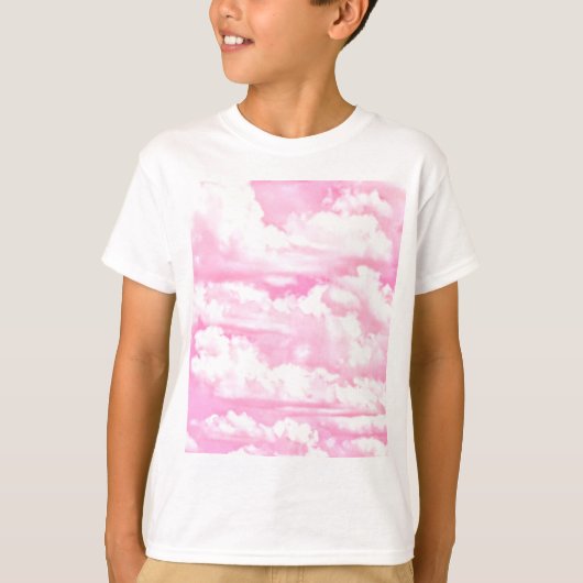 Festliche rosa Rosenwolken T-Shirt (Vorderseite)