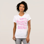 Festliche rosa Rosenwolken T-Shirt (Vorne ganz)