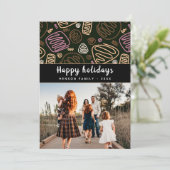 Festliche Rosa Weihnachten Weihnachten Foto (Stehend Vorderseite)