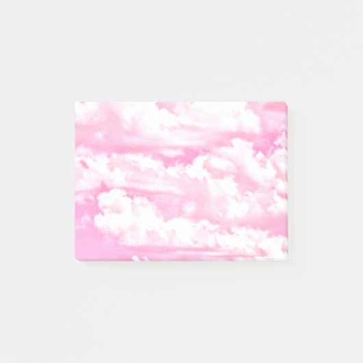 Festliche rosa Wolken Post-it Klebezettel (Vorderseite)