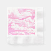 Festliche rosa Wolken Serviette (Vorderseite)