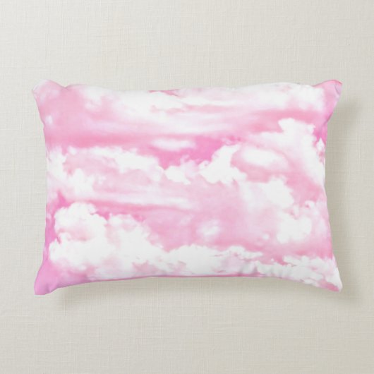 Festliche rosa Wolken Zierkissen (Vorderseite)