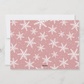 Festliche Rose Script 5 Fotocollage Feiertagskarte (Rückseite)