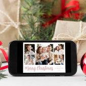 Festliche Rose Script 5 Fotocollage Feiertagskarte