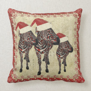 Festliche Rose Zebras Red Mojo Kissen