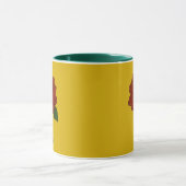 Festliche Rosenhandbemalung Tasse (Zentrum)