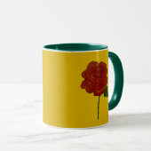 Festliche Rosenhandbemalung Tasse (VorderseiteRechts)