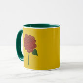 Festliche Rosenhandbemalung Tasse (Vorderseite Links)