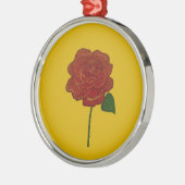 Festliche Rosenhandmalerei Ornament Aus Metall (Links)