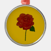 Festliche Rosenhandmalerei Ornament Aus Metall (Vorne)