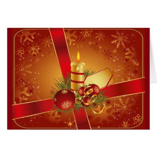 Festliche Rote Weihnachtskarte Karte