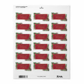 Festliche Rücksendeadresse Adressaufkleber (Vorne)