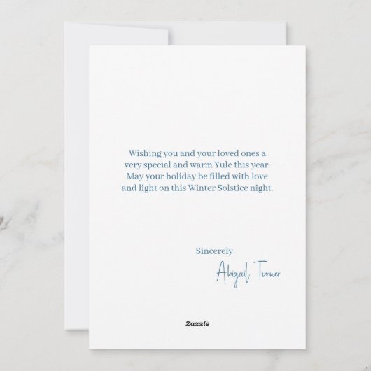 Festliche rustikale Holzbaume Weihnachten Winterso (Rückseite)