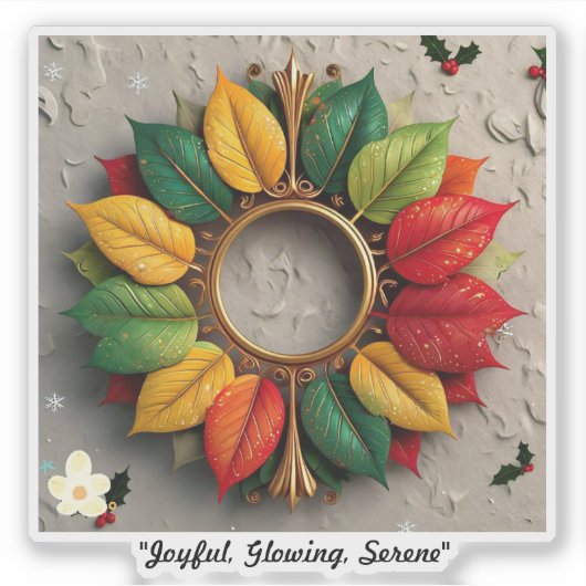 "Festliche saisonale Wunder" Aufkleber (Vorderseite)